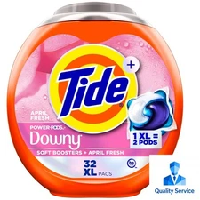 Tide + Downy April Fresh Deep Cleaning Concentrated Laundry Detergent Pods 32ct