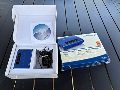 TRENDnet TE100-MP2U 2-Port USB Multi-Function Print Server 10/100 Ethernet NEW