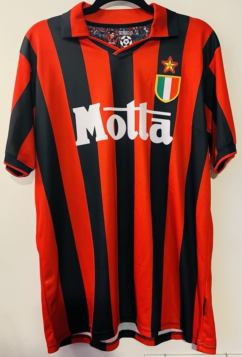 AC MILAN HOME ITALY 93/94 - RETRO - SOCCER - Franco Baresi #6