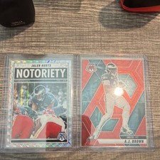 Panini 2025 Mosaic Prizm 2nd Edition Eagles Hurts & Brown 2-Card Lot