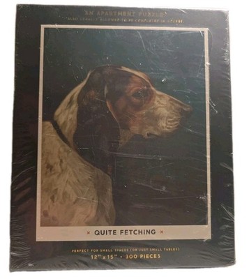 Brass Monkey Quite Fetching Apartment Puzzle 300 Piece English Foxhound Dog New 