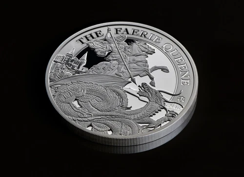 2024 St. Helena Faerie Queene Redcross and the Dragon 1oz Silver Coin - Picture 4 of 7