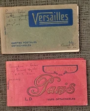 Vintage Postcard Booklets - Set of 2 French WWI