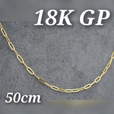 Vintage VINTAGE 18K Gold Plated Anchor Chain Necklace, Unisex, 50cm