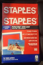 Lot of 2 Staples 12 Ct Photo Paper Packs 8x11 270 Grm 96 Bright 10 Mil Sealed
