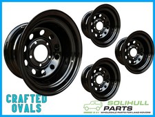 Modular 16 x 10 Black Steel Wheels Rims for Land Rover Defender (ET-32) x 4