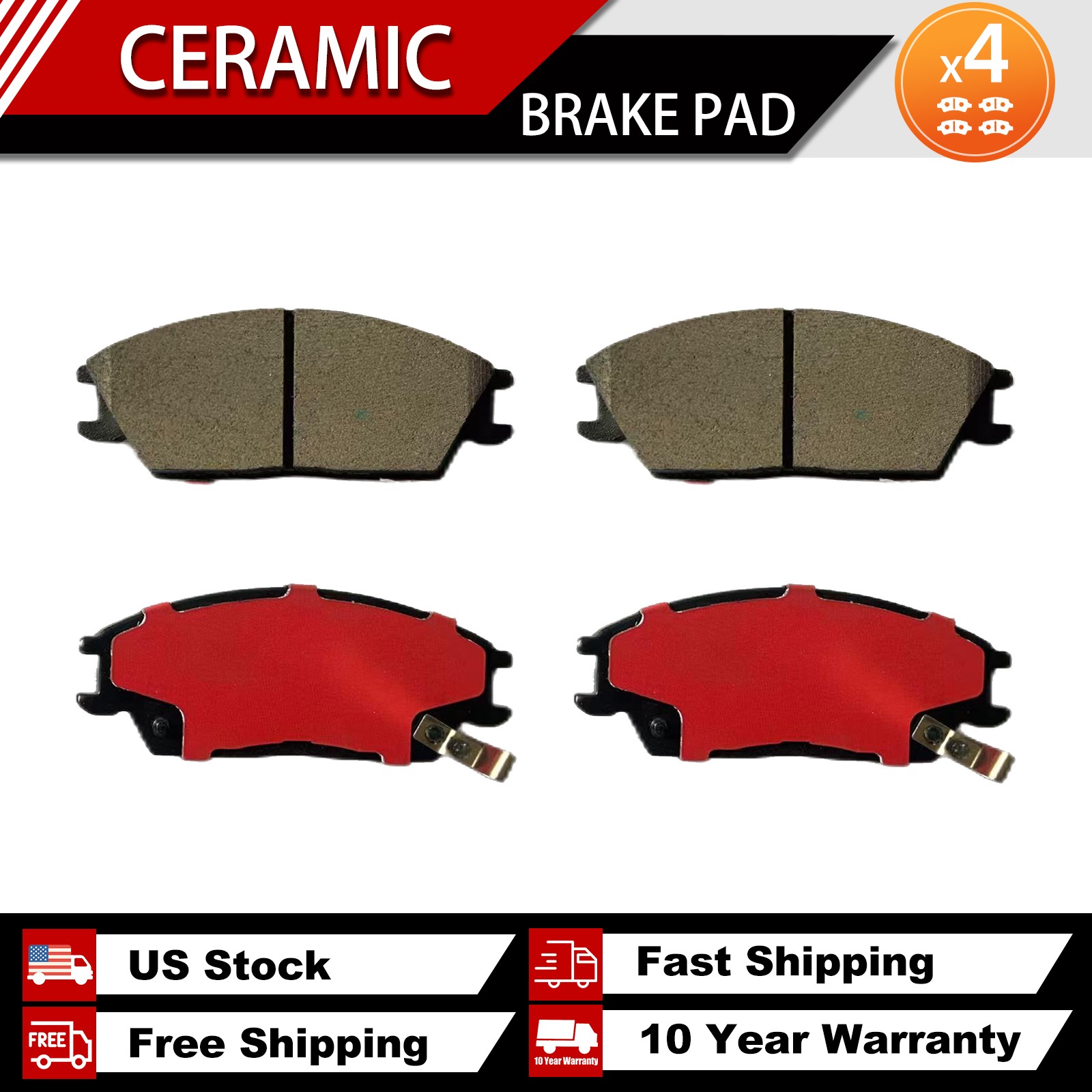 D440 Front Carbon Fiber Ceramic Brake Pads Fit For Mitsubishi Precis 1988-1989