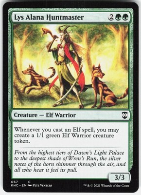 Lys Alana Huntmaster 67 Common Commander: Kaldheim Magic: The Gathering NM