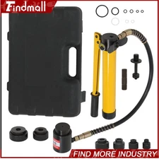 Findmall 10 Ton 1/2" - 2" With 6 Dies Hydraulic Knockout Punch Driver Tool Kit
