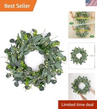 20-Inch Eucalyptus Wreath for Front Door - All Seasons Greenery with Berries