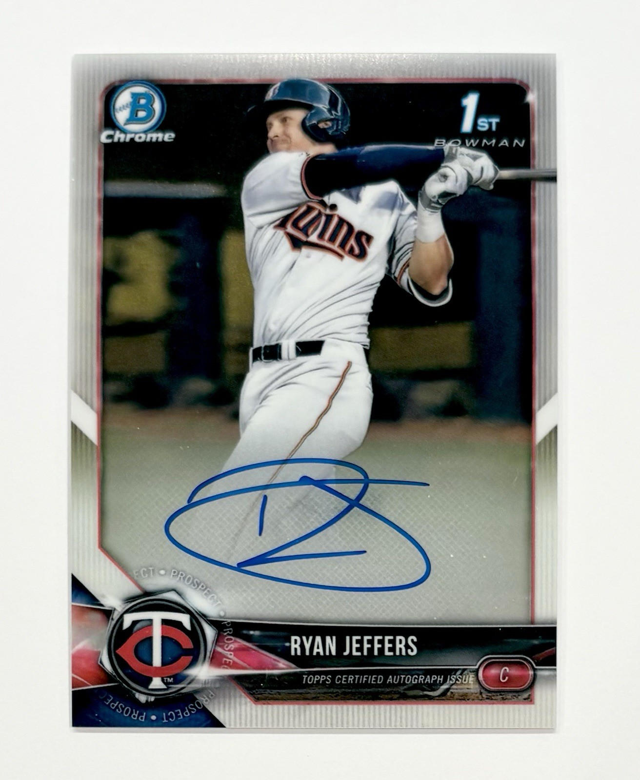 2018 Bowman Chrome Draft Ryan Jeffers 1st Prospect Auto #CDA-RJ Twins Autograph