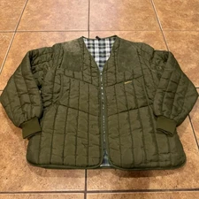 Barbour Vintage Padded Shooting Green Hunting Moleskin Patches Jacket Medium