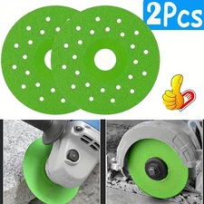 2pc Multi-Hole Diamond Grinding Saw Blade 4.5 In Ceramic Tile Edge Trimming Tool