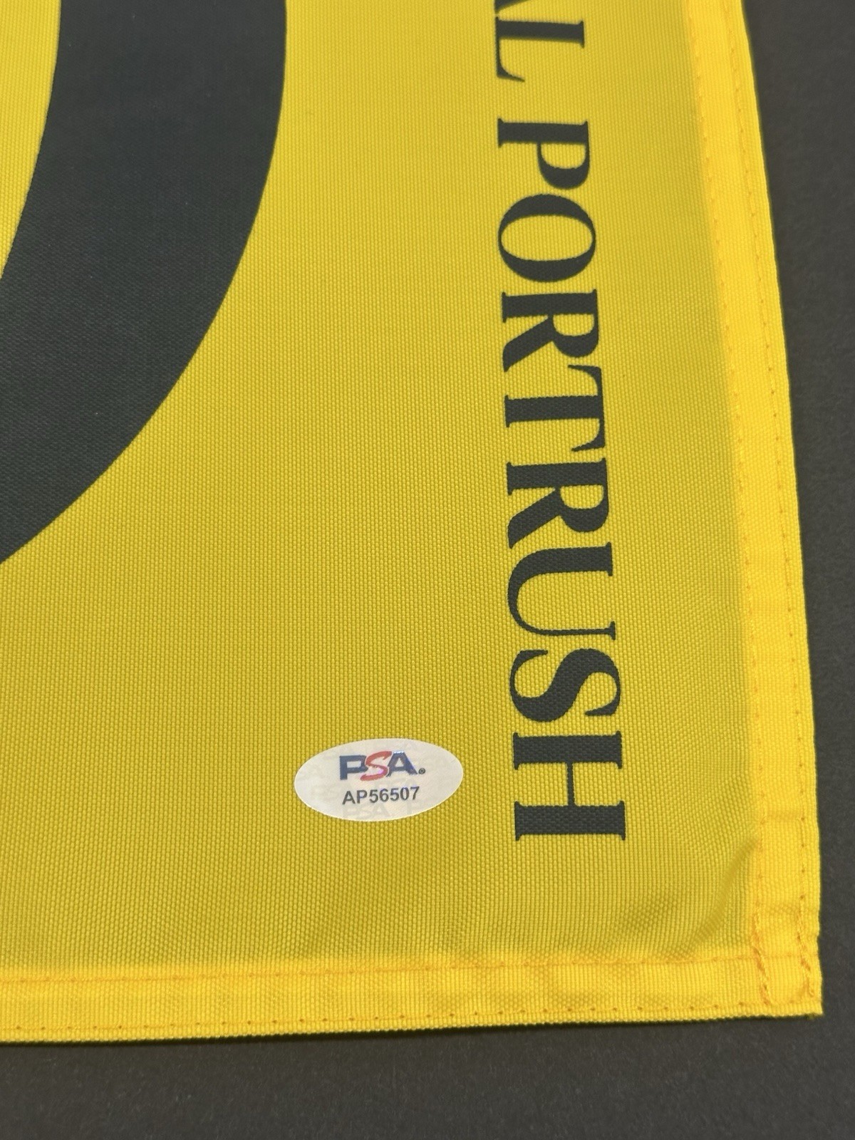 Scottie Scheffler Signed 2025 The Open 153rd British PORTRUSH Auto Flag PSA COA view 3
