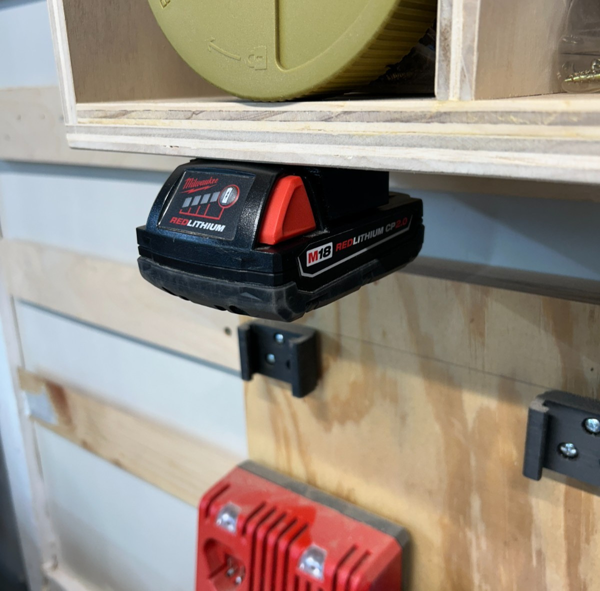 Milwaukee Battery M18 Holder/Mount BLACK SUPER STRONG 4 pack