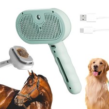 New Chevaroo Horse Steam Brush, Chevaroo 3-in-1 Self-Cleaning Steam Pet Brush Fo