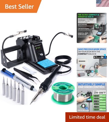 Fast Heating Digital Soldering Station Kit with PID Temp Control & Accessories
