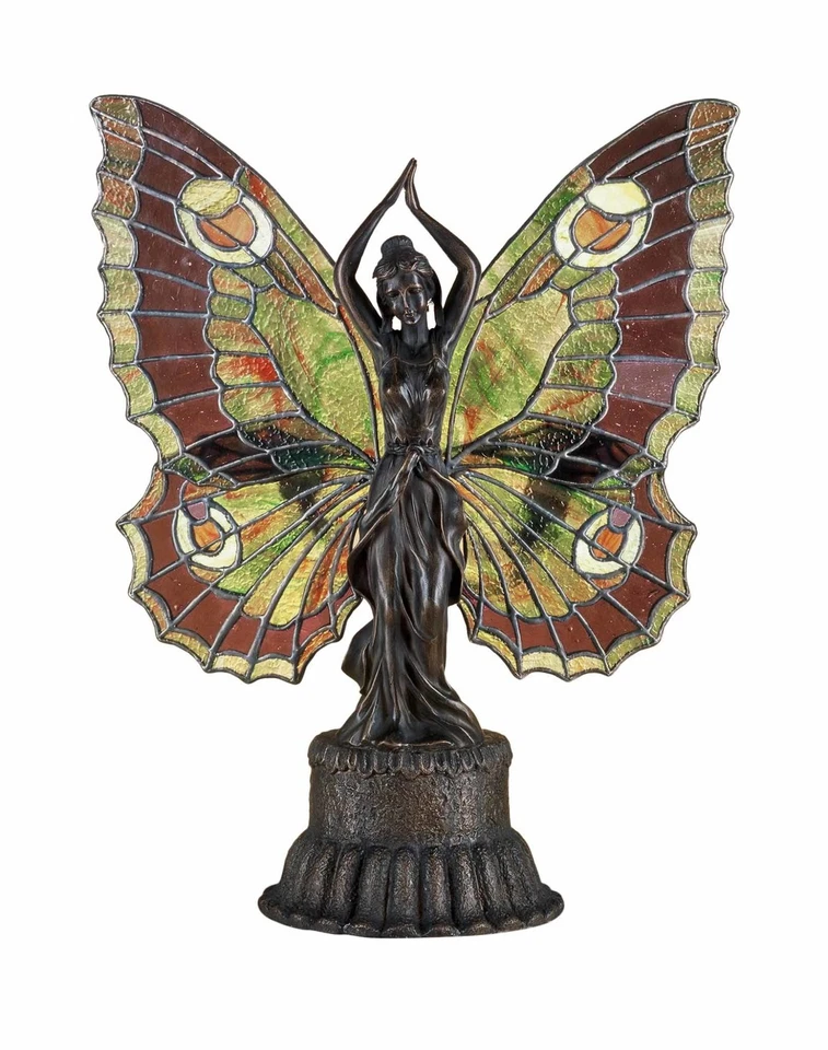 Lámpara de mesa Meyda Tiffany 48018 Tiffany Glass Tiffany de dos luces con acento especial Foto 2 de 2