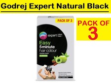 Godrej Expert Easy 5 Minute Hair Colour Sachet - Natural Black Pack of 3 