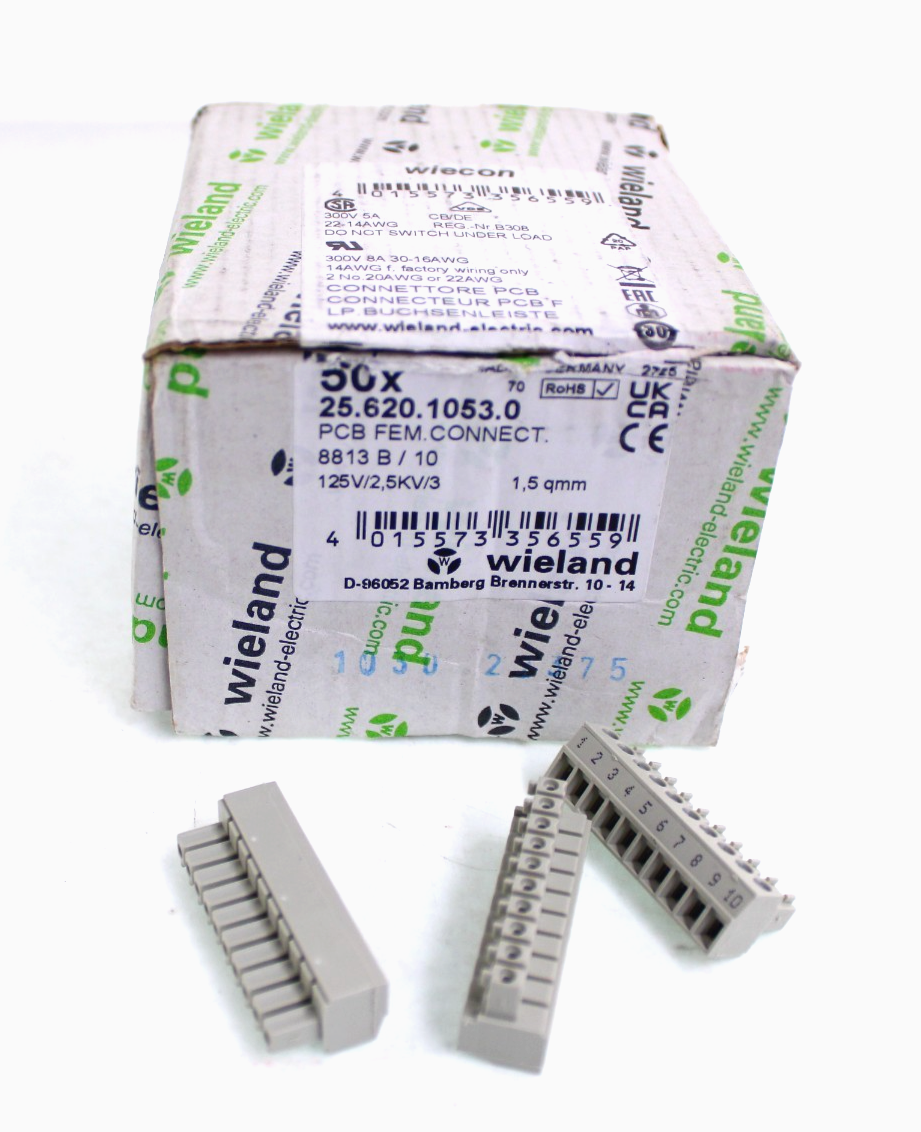 Terminal Block Male 3.81mm 10 way Pitch Screw PCB Connector ** Pack of 50 **