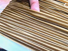 vintage 3/16" velvet 5mm ribbon trim antique gold 67.5"pc made in Switzerland