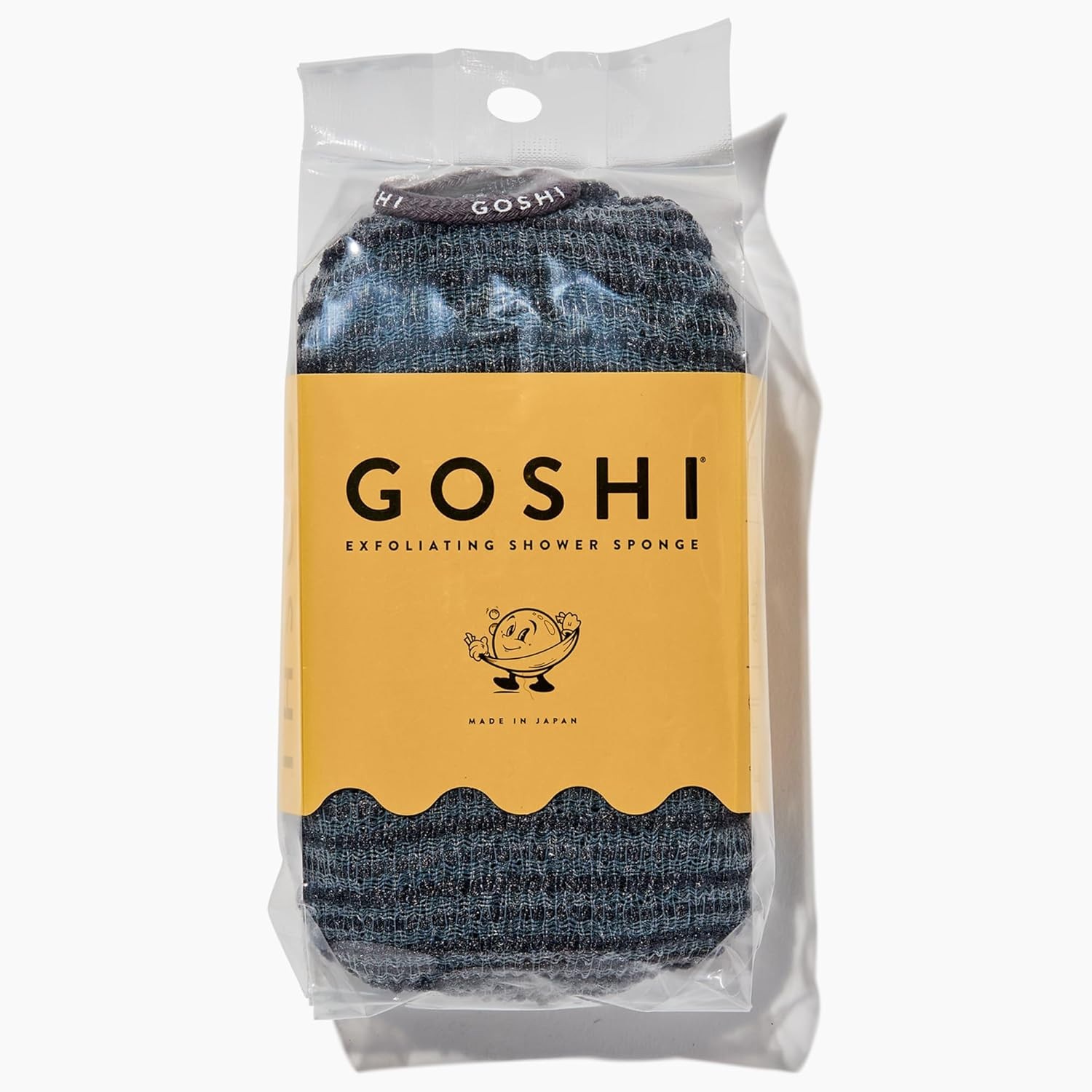 Exfoliating Shower Sponge - Rip-Resistant, Rapid-Drying - Grey - Made in Japan