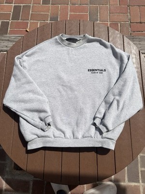 FW24 Essentials Fear Of God  Light Heather  Grey Crewneck Size S