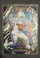 2025 Panini Select - Suite Level Adonai Mitchell #331 Zebra Prizm