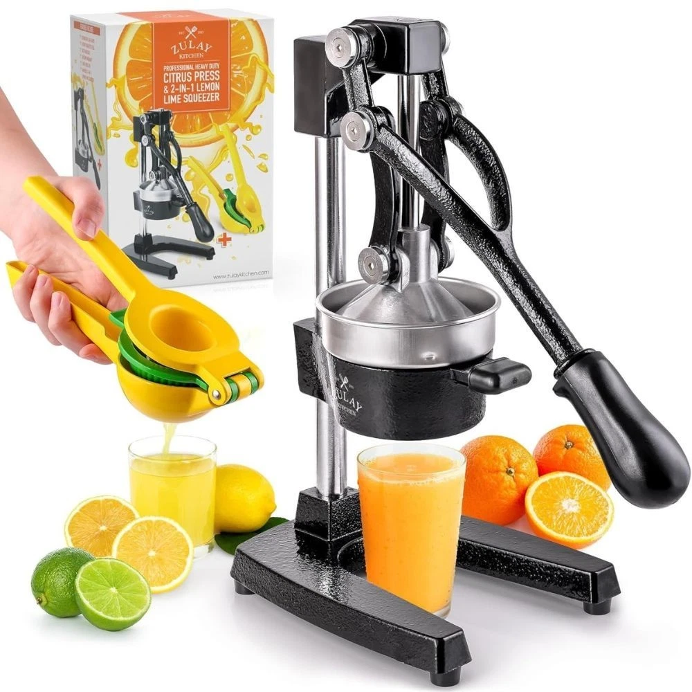 Manual Citrus Press & 2-in-1 Metal Lemon Squeezer Set