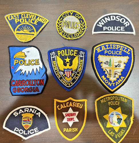 Lot of 9 Mixed Law Enforcement Patches