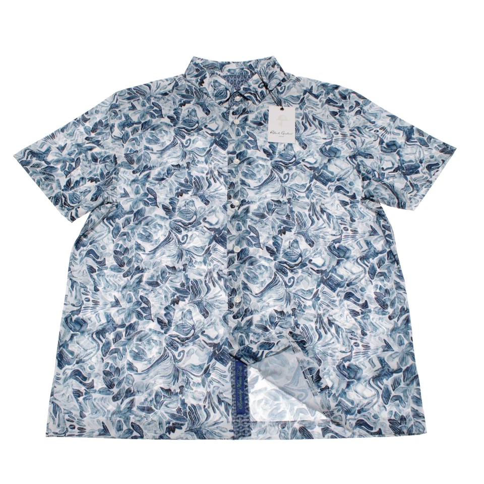 Robert Graham NWT Occasio Casual Button Down Shirt Size M Classic Blue / White - Image 4 of 4