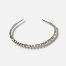 Prada Women's Silver Rhinestone-Embellished Headband