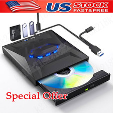 External CD DVD Drive USB 3.0 Writer Burner P...