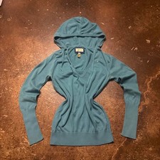 American-eagle Women's Blue and Green Hoodie
