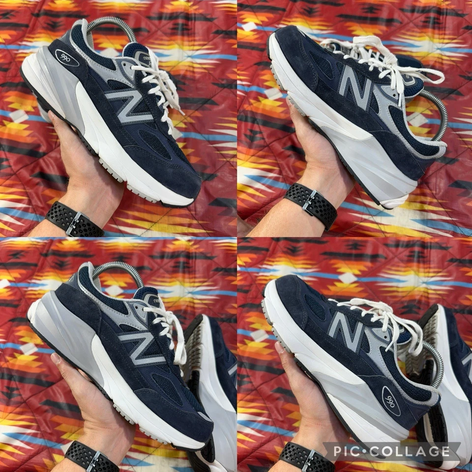 Zapatillas New Balance FuelCell 990v6 GC990NV6 Azul Marino Niños Talla 6 XW Mujer’s 8 Foto 2 de 4