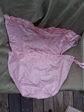 Pottery Barn Kids 2 Large Basket Liners Pink W/ Blue Flowers 100 Cotton