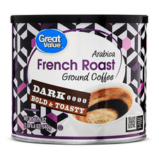 Great Value French Roast, 100 Arabica Dark Ground Naturally Caffeinated Coffee