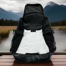 IRONMAN Black Backpack Zip Closure Adjustable Strap Bag W Back  Zipper Logo  s