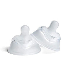 Herobility Double Anti-Colic Silicone Nipples, Baby Bottle Teats, Breast Like Sh
