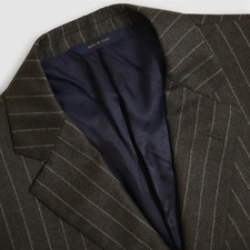Brooks Brothers 1818 Sport Coat 42R Gray Pinstripe Ethomas Wool Made in Italy