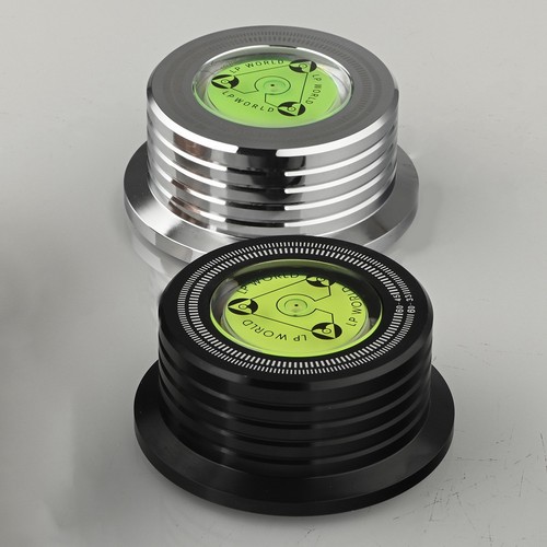 Viborg Stabilizzatore Per Giradischi 3-in-1: Piatto E Morsetto Per LP Con Livella A Bolla, Riduci Vibrazioni E Rumore!