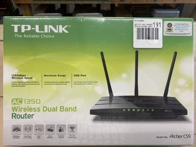 TP-Link Archer C59 AC1350 Dual Band Wireless WiFi Router MU-MIMO - New In Box