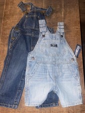 OshKosh B'gosh Blue Denim Overalls  Straight Detroit 12 Months  18 Months