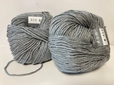 Lot De 5 Pelotes de laine mérinos /100% mérinos GRIS  664/ - Photo 1/4