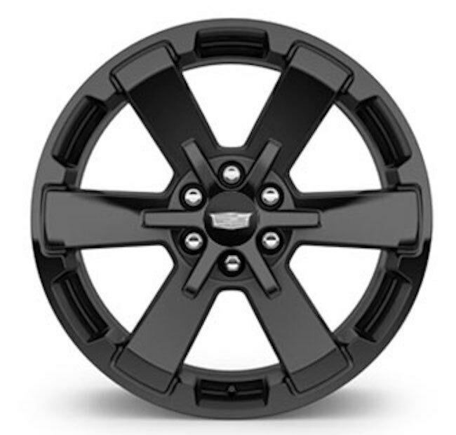 4 Factory Cadillac logo Center Caps OEM Escalade Wheels Black 2015-2026 19333201