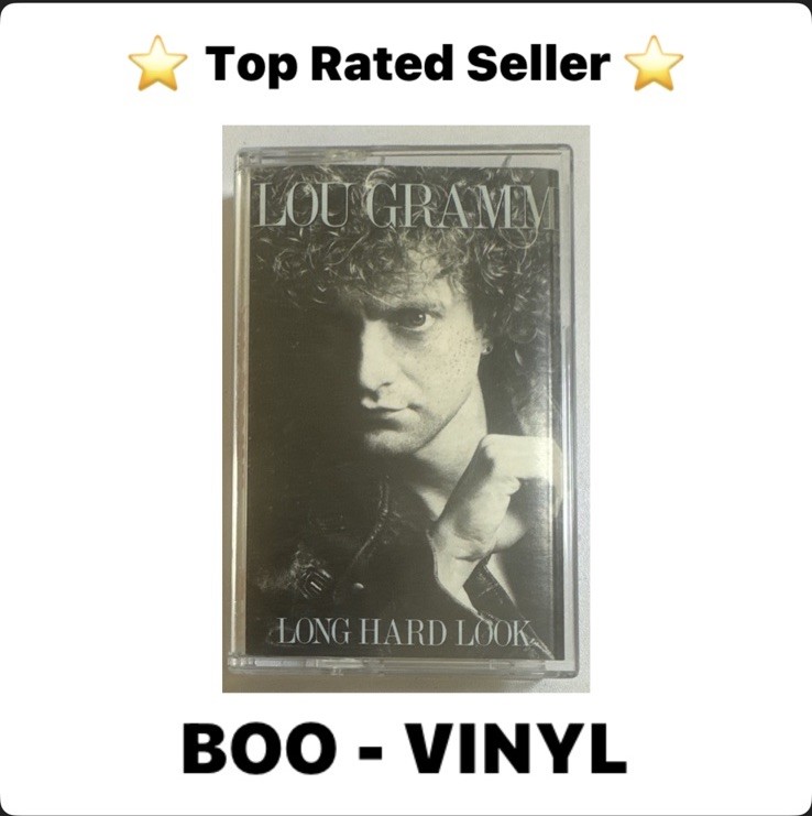 Lou Gramm Long Hard Look  Cassette Tape Album EX / VG+ Condition