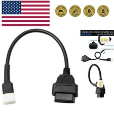 Delphi Motorcycle Obdii 6 Pin To 16 Pin Diagnostic Adapter Compatible With Mo... Delphi Motorcycle Obdii 6 Pin To 16 Pin Diagnostic Adapter Compatible With Mo...