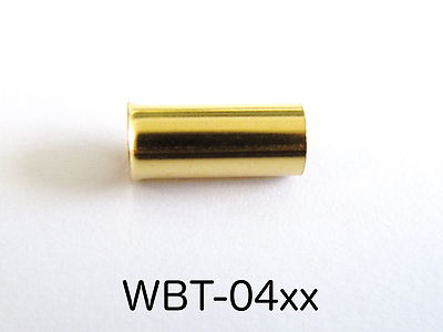 1pcs WBT-0434 2.5sqmm wire end sleeves, OFC copper, gold plated for crimping