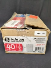 GE Main Lug 40 AMPS 2 Spaces 4 Circuits Surface Mount Indoor Enclosure