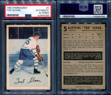1953 PARKHURST #5 TOD SLOAN PSA 0 AUTHENTIC ALTERED (6288)